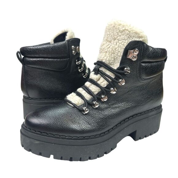 Marc Fisher LTD Nairy Leather Lace-Up Booties - Size 8 - Picture 3 of 9